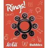 Чёрное эрекционное кольцо Rings Bubbles - Lola Games - в Одинцово купить с доставкой