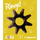 Чёрное эрекционное кольцо Rings Cogweel - Lola Games - в Одинцово купить с доставкой