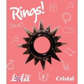 Чёрное эрекционное кольцо Rings Cristal - Lola Games - в Одинцово купить с доставкой