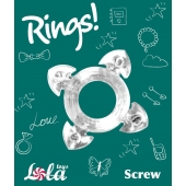 Прозрачное эрекционное кольцо Rings Screw - Lola Games - в Одинцово купить с доставкой