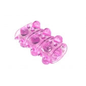 Розовая насадка на пенис Rings Armour - Lola Games - в Одинцово купить с доставкой