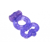 Фиолетовое эрекционное кольцо Rings Treadle с подхватом - Lola Games - в Одинцово купить с доставкой