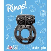 Черное эрекционное кольцо с вибрацией Rings Axle-pin - Lola Games - в Одинцово купить с доставкой