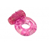 Розовое эрекционное кольцо с вибрацией Rings Axle-pin - Lola Games - в Одинцово купить с доставкой