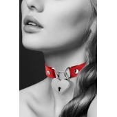 Красный чокер с замком в форме сердца - Bijoux Pour Toi - купить с доставкой в Одинцово