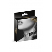 Чёрный чокер с кольцом в форме сердца - Bijoux Pour Toi - купить с доставкой в Одинцово