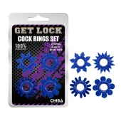 Набор из 4 синих колец Get Lock - Chisa - в Одинцово купить с доставкой