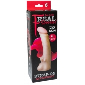 Телесная насадка REAL Standard с усиками на основании - 19 см. - LOVETOY (А-Полимер) - купить с доставкой в Одинцово