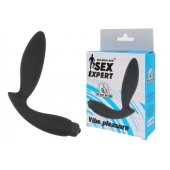 Чёрный вибростимулятор простаты Sex Expert Vibe Pleasure - Sex Expert - в Одинцово купить с доставкой