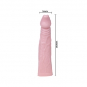 Телесная насадка с вибрацией Sex Expert - 18 см. - Sex Expert - в Одинцово купить с доставкой
