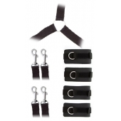 Комплект наручников и поножей LUXURIOUS BED RESTRAINT CUFF SET - Blush Novelties - купить с доставкой в Одинцово