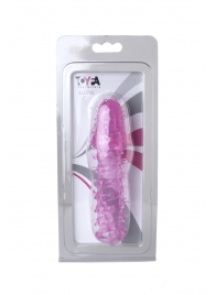 Розовая насадка с нежными шипами - 13,5 см. - Toyfa Basic - в Одинцово купить с доставкой