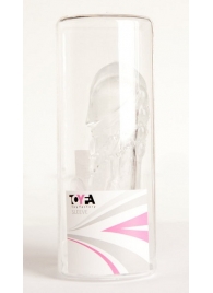 Прозрачная гелевая насадка с клиторальным отростком - 13 см. - Toyfa Basic - в Одинцово купить с доставкой