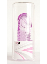 Фиолетовая насадка с коготком и шипами - 13 см. - Toyfa Basic - в Одинцово купить с доставкой