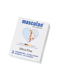 Ультратонкие презервативы Masculan Ultra Fine с обильной смазкой - 3 шт. - Masculan - купить с доставкой в Одинцово
