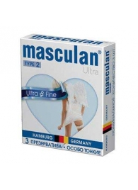 Ультратонкие презервативы Masculan Ultra Fine с обильной смазкой - 3 шт. - Masculan - купить с доставкой в Одинцово