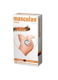 Розовые презервативы Masculan Ultra Long Pleasure с колечками, пупырышками и продлевающим эффектом - 10 шт. - Masculan - купить с доставкой в Одинцово