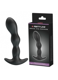 Черный анальный стимулятор простаты с вибрацией Special Anal Massager - 14,5 см. - Baile - в Одинцово купить с доставкой