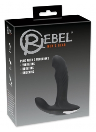 Черный вибромассажер простаты с функцией римминга Plug with Perineum Stimulator - 16,6 см. - Orion - в Одинцово купить с доставкой