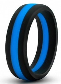 Черно-синее эрекционное кольцо Silicone Go Pro Cock Ring - Blush Novelties - в Одинцово купить с доставкой