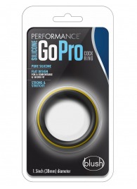 Черно-желтое силиконовое эрекционное кольцо Silicone Go Pro Cock Ring - Blush Novelties - в Одинцово купить с доставкой