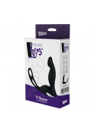 Черный вибромассажер простаты P-PLEASER W ERECTION ENHANCE - Dream Toys - в Одинцово купить с доставкой
