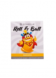 Стимулирующий презерватив-насадка Roll   Ball Banana - Sitabella - купить с доставкой в Одинцово