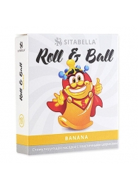 Стимулирующий презерватив-насадка Roll   Ball Banana - Sitabella - купить с доставкой в Одинцово