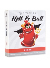 Стимулирующий презерватив-насадка Roll   Ball Cherry - Sitabella - купить с доставкой в Одинцово