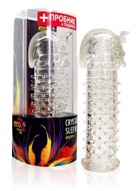 Закрытая прозрачная насадка на пенис Crystal Sleeve Faraon - 13,5 см. - Erowoman-Eroman - в Одинцово купить с доставкой