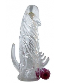Закрытая прозрачная вибронасадка на пенис Crystal Sleeve Vibe - Erowoman-Eroman - в Одинцово купить с доставкой
