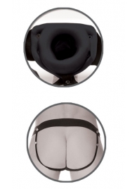 Черный полый страпон унисекс Hollow Strap-On - 14,5 см. - Pipedream - купить с доставкой в Одинцово