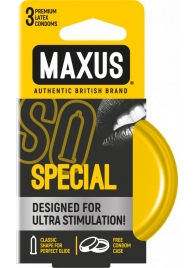 Презервативы с точками и рёбрами в железном кейсе MAXUS Special - 3 шт. - Maxus - купить с доставкой в Одинцово
