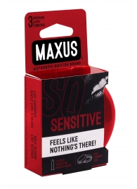 Ультратонкие презервативы в железном кейсе MAXUS Sensitive - 3 шт. - Maxus - купить с доставкой в Одинцово