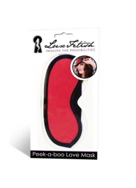 Красная маска на глаза Peek-a-Boo - Lux Fetish - купить с доставкой в Одинцово