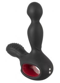 Черный вибромассажер простаты с нагревом и ротацией Prostate Plug - 14,5 см. - Orion - в Одинцово купить с доставкой