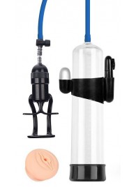 Прозрачная вакуумная вибропомпа Sex Expert с насадкой-вагиной - Sex Expert - в Одинцово купить с доставкой