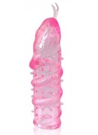 Закрытая рельефная насадка Crystal sleeve snakes в виде змеи с усиками - 14 см. - Erowoman-Eroman - в Одинцово купить с доставкой