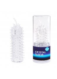 Закрытая рельефная насадка Crystal sleeve с усиками - 12 см. - Erowoman-Eroman - в Одинцово купить с доставкой