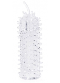 Закрытая рельефная насадка Crystal sleeve с усиками - 12 см. - Erowoman-Eroman - в Одинцово купить с доставкой