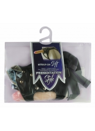 Черный пояс-трусики с двумя насадками Soft-Dolli - 16,5 и 10,5 см. - LOVETOY (А-Полимер) - купить с доставкой в Одинцово
