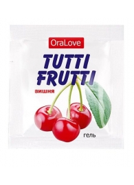 Пробник гель-смазки Tutti-frutti с вишнёвым вкусом - 4 гр. - Биоритм - купить с доставкой в Одинцово
