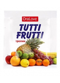 Пробник гель-смазки Tutti-frutti со вкусом тропических фруктов - 4 гр. - Биоритм - купить с доставкой в Одинцово