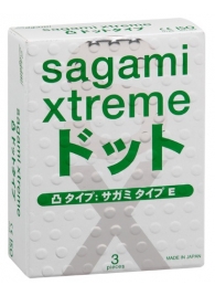 Презервативы Sagami Xtreme SUPER DOTS с точками - 3 шт. - Sagami - купить с доставкой в Одинцово