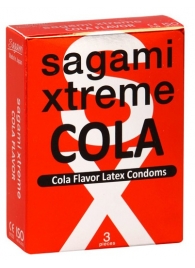 Ароматизированные презервативы Sagami Xtreme COLA - 3 шт. - Sagami - купить с доставкой в Одинцово