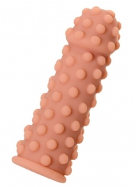 Телесная реалистичная насадка KOKOS Extreme Sleeve 02 с дополнительной стимуляцией - 12,7 см. - KOKOS - в Одинцово купить с доставкой