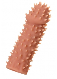 Телесная реалистичная насадка KOKOS Extreme Sleeve 07 с дополнительной стимуляцией - 12,7 см. - KOKOS - в Одинцово купить с доставкой