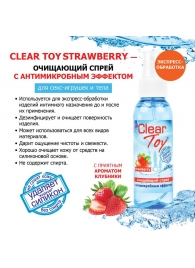 Очищающий спрей для игрушек CLEAR TOY Strawberry - 100 мл. - Биоритм - купить с доставкой в Одинцово