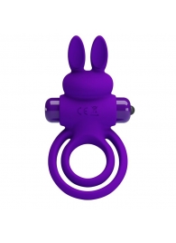 Фиолетовое эрекционное кольцо с вибростимуляцией клитора Vibrant Penis Ring III - Baile - в Одинцово купить с доставкой