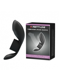 Черное кольцо на пенис с вибрацией Vibration Penis Sleeve - Baile - в Одинцово купить с доставкой